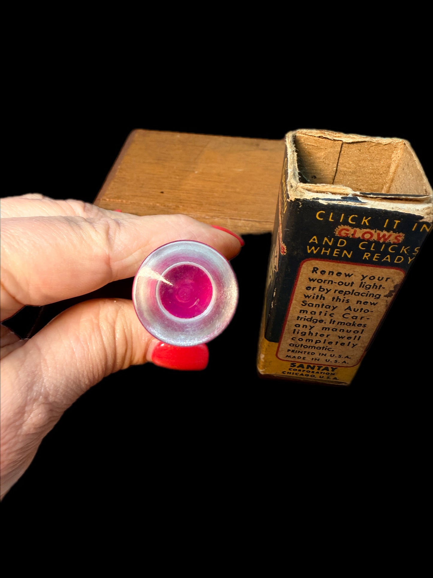 SANTAY LUCITE GLOW KNOB FOR LIGHTER SLOT IN AUTOMOBILES