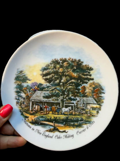 4 CURRIER & IVES AMERICAN HOMESTEAD PLATES