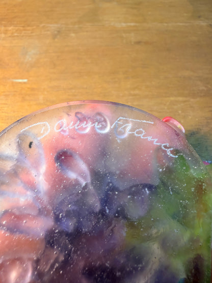 1998 SIGNED DAUM FRANCE PÂTE DE VERRE GLASS MEDALLION