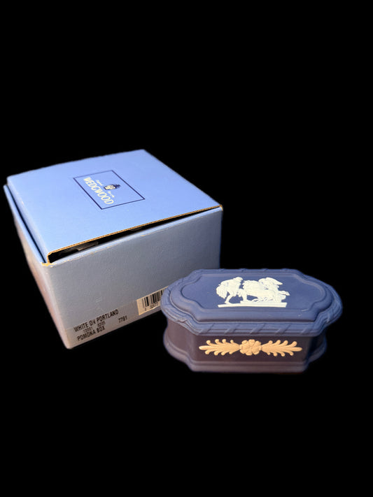 WEDGWOOD POMONA JASPERWARE TRINKET BOX