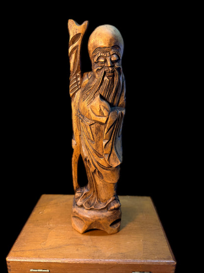 HAND CARVED CHINESE SHOU LAO