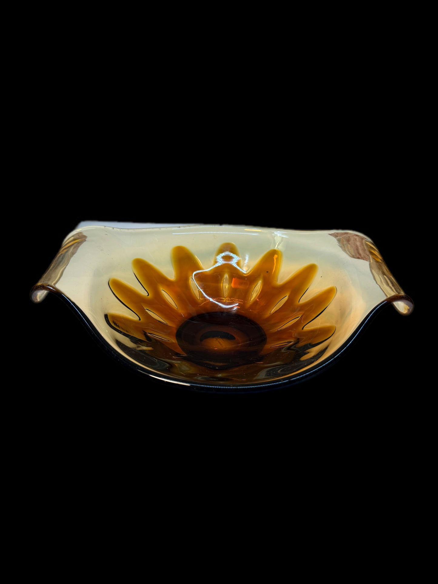 VINTAGE MCM FOSTORIA ART GLASS BOWL