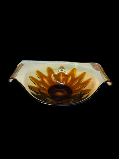 VINTAGE MCM FOSTORIA ART GLASS BOWL