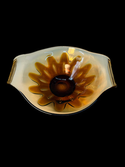 VINTAGE MCM FOSTORIA ART GLASS BOWL