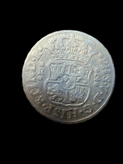 1743 SILVER MEXICO 2 REALS