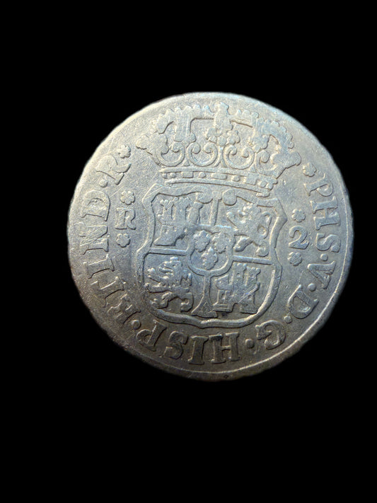 1743 SILVER MEXICO 2 REALS