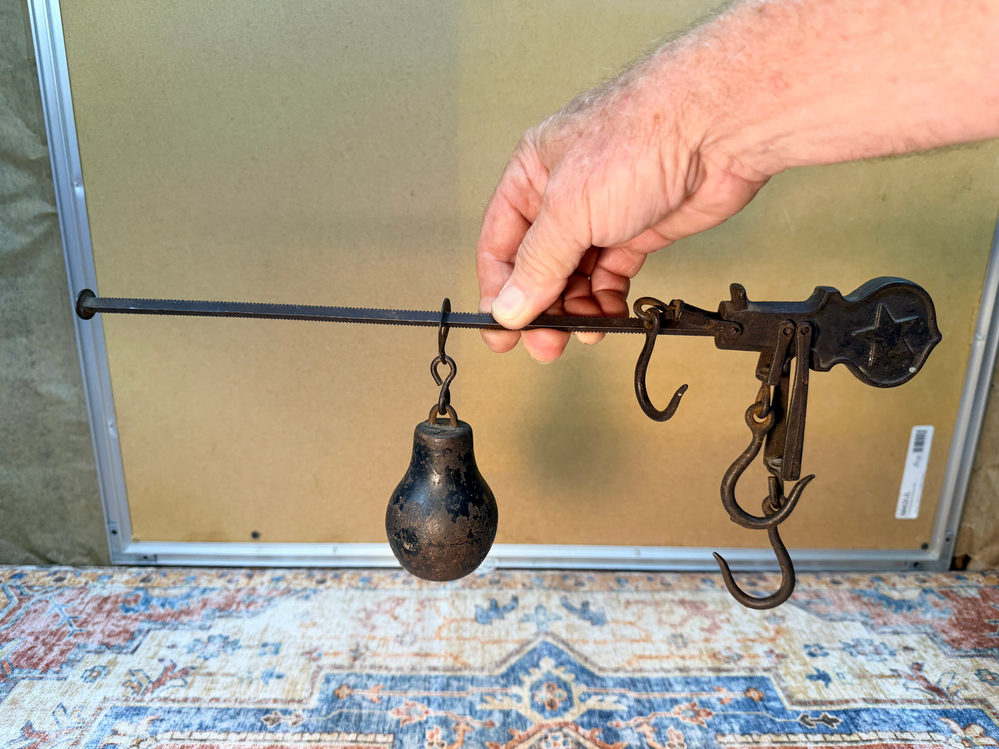 ANTIQUE HANGING BALANCE BEAM SCALE