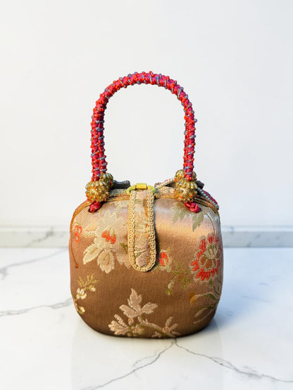 MARY FRANCES BEADED FLORAL HANDBAG