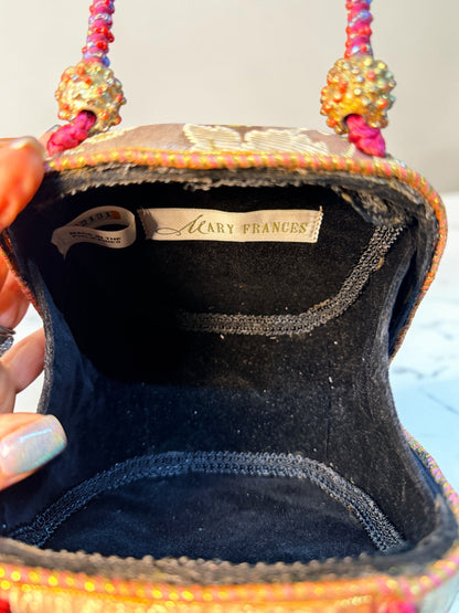 MARY FRANCES BEADED FLORAL HANDBAG