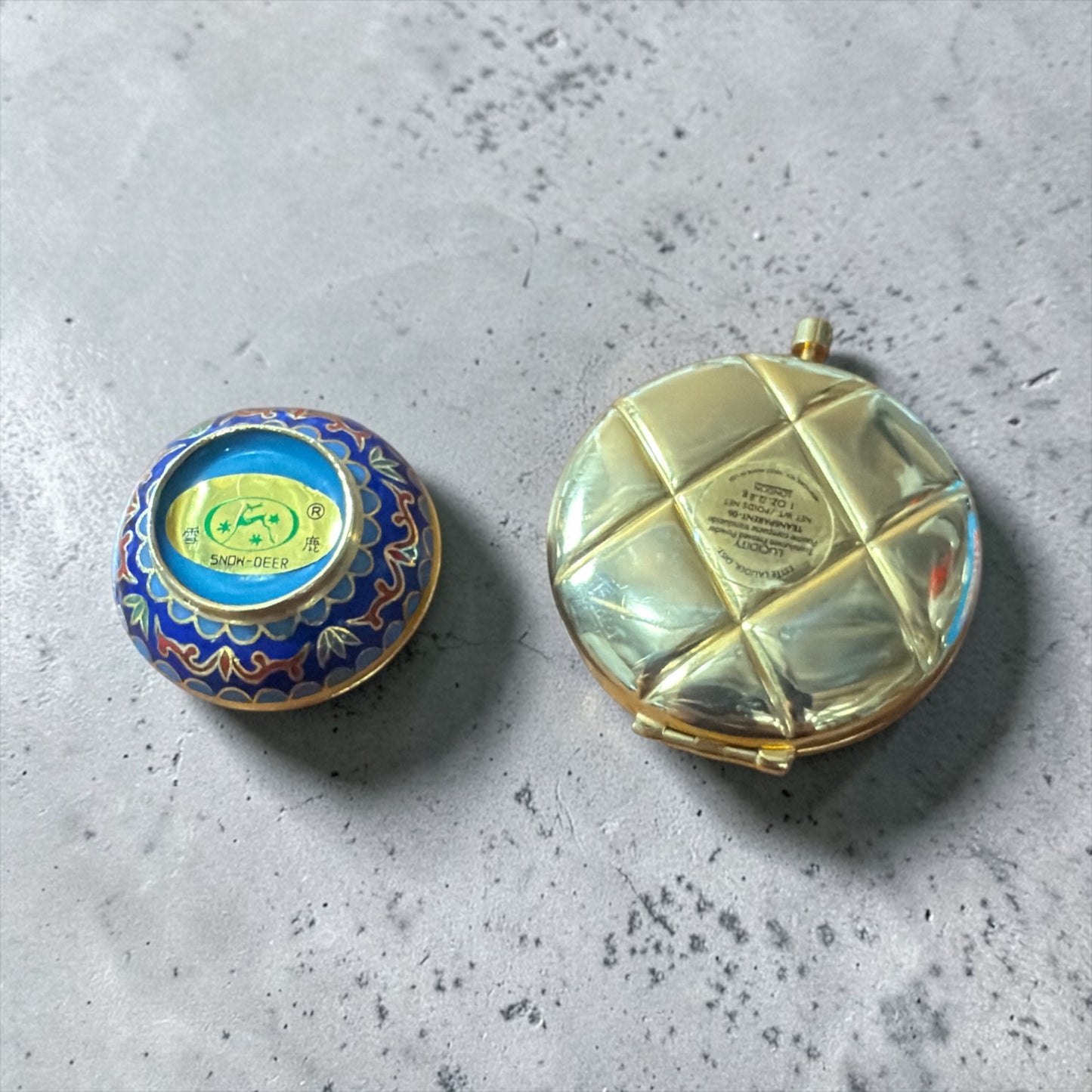 COMPACT AND CLOISONNE BOX